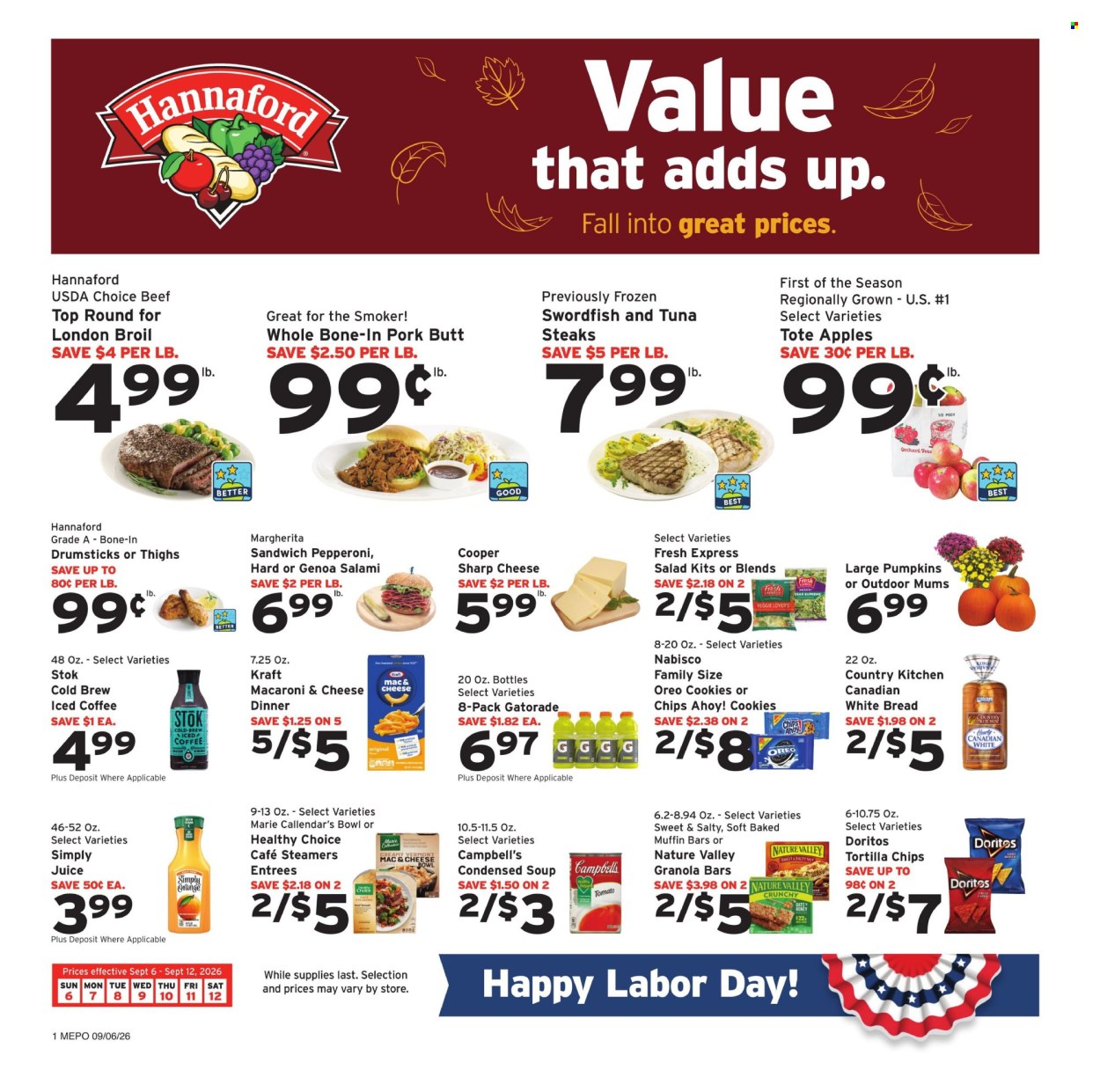 Hannaford ad  - 09.06.2026 - 09.12.2026. Page 1