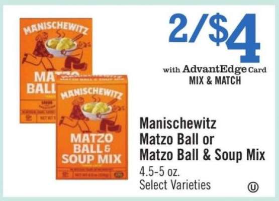 Manischewitz Matzo Ball or Matzo Ball & Soup Mix