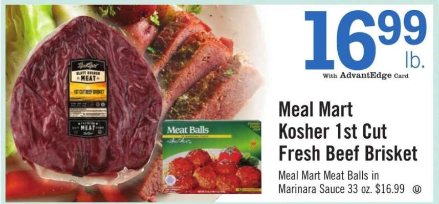Meal Mart Kosher 1st Cut Fresh Beef Brisket