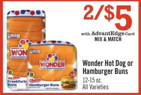 Wonder Hot Dog or Hamburger Buns
