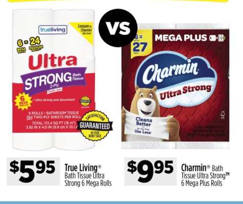 True Living® Bath Tissue Ultra Strong 6 Mega Rolls