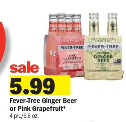 Fever-Tree Ginger Beer or Pink Grapefruit