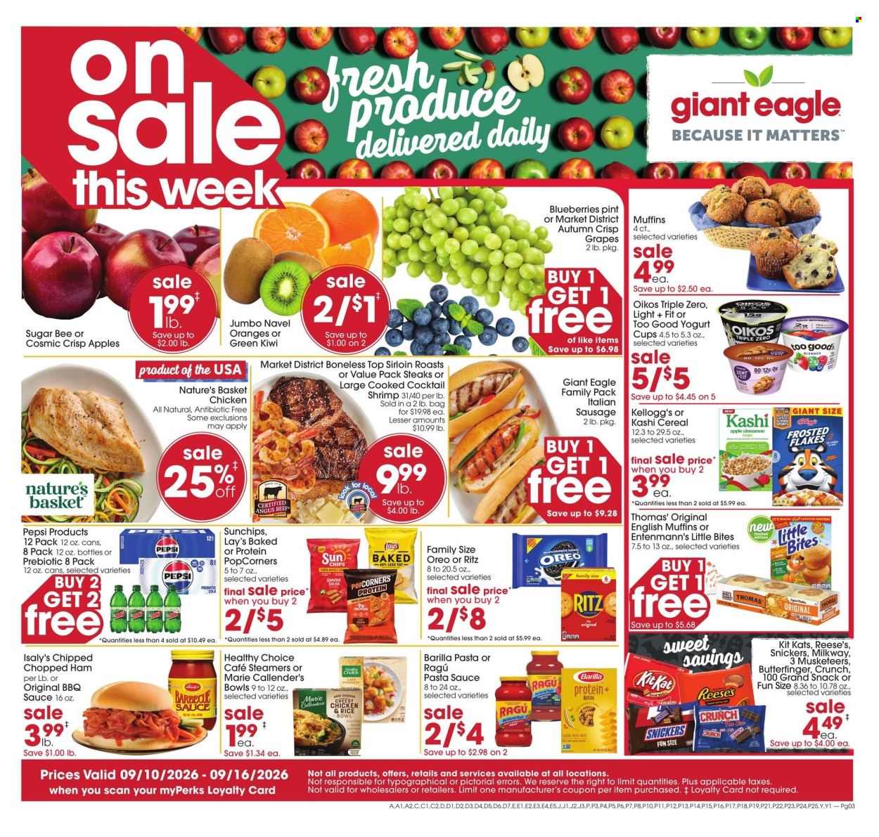 Giant Eagle ad  - 09.10.2026 - 09.16.2026. Page 1