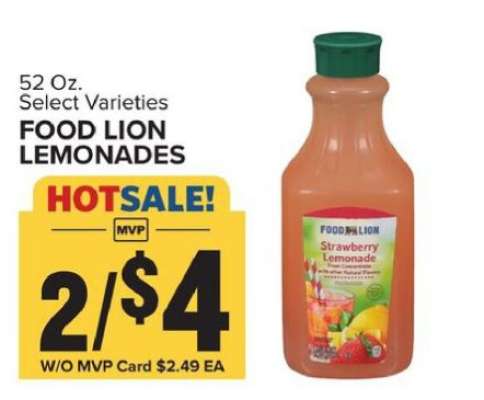 FOOD LION LEMONADES