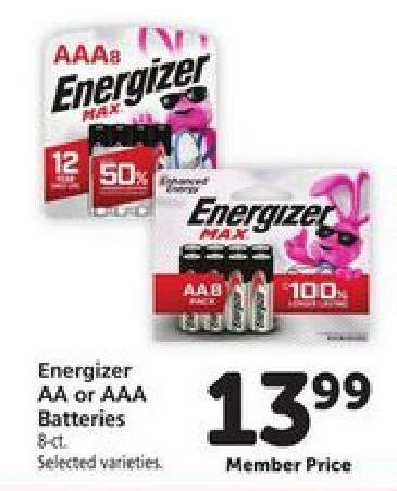 Energizer AA or AAA Batteries*