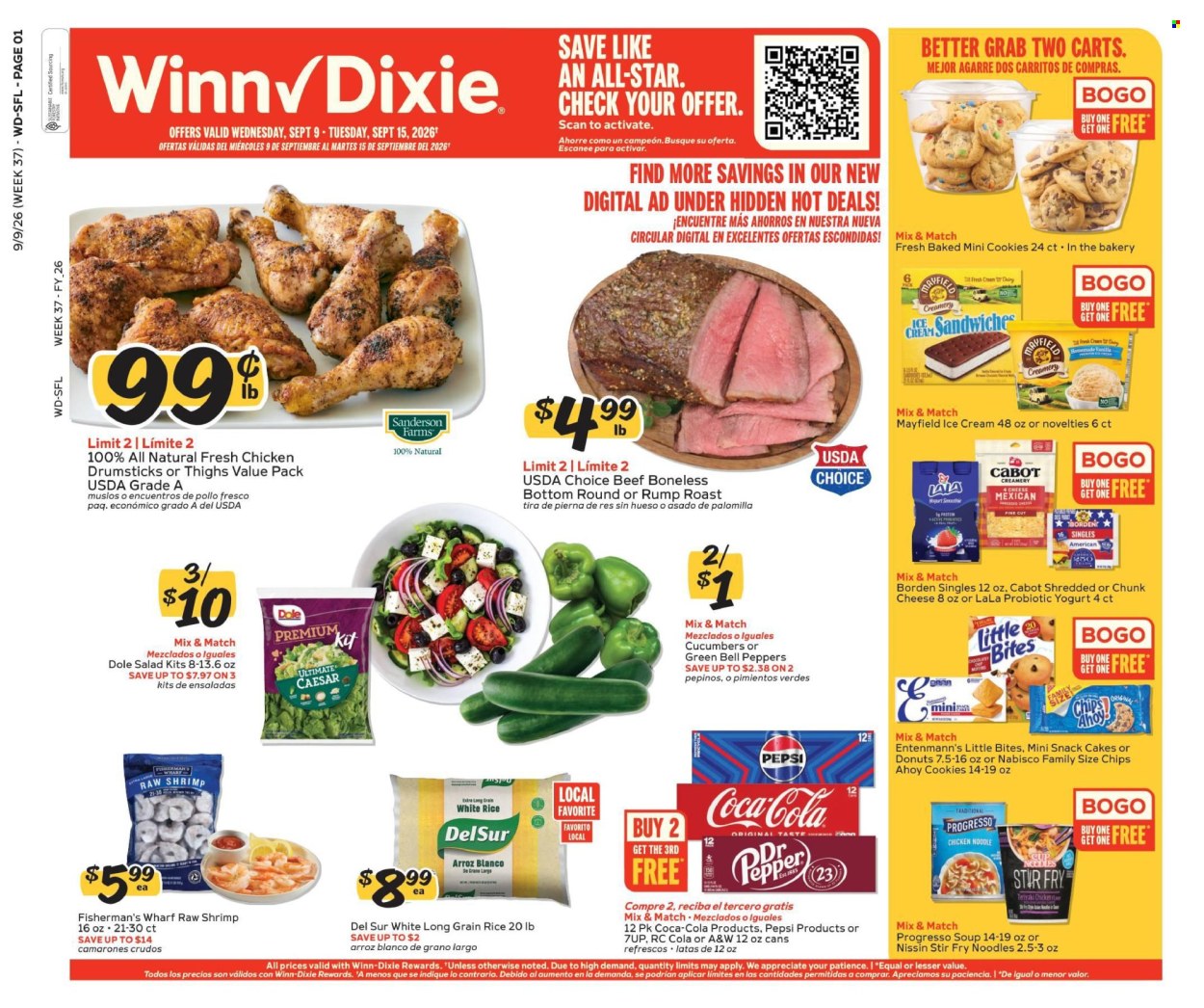 Winn Dixie ad  - 09.09.2026 - 09.15.2026. Page 1