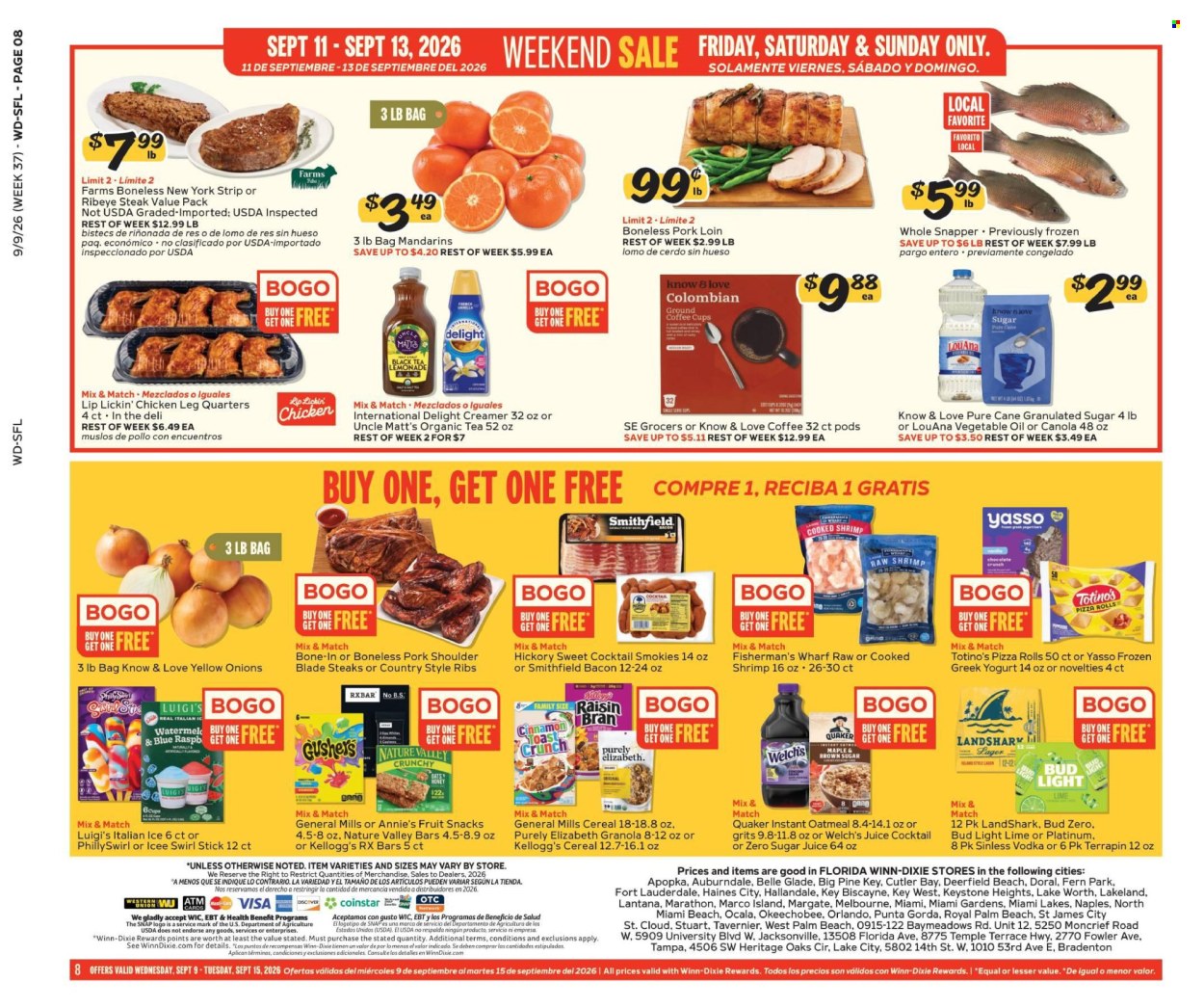 Winn Dixie ad  - 09.09.2026 - 09.15.2026. Page 8
