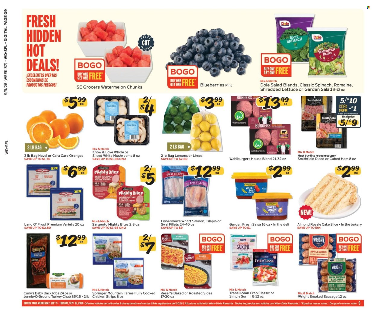 Winn Dixie ad  - 09.09.2026 - 09.15.2026. Page 9