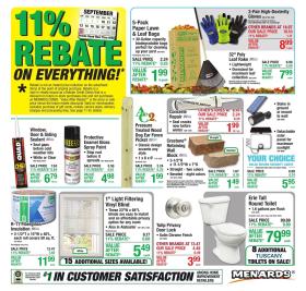 Menards - 11% Rebate* Sale
