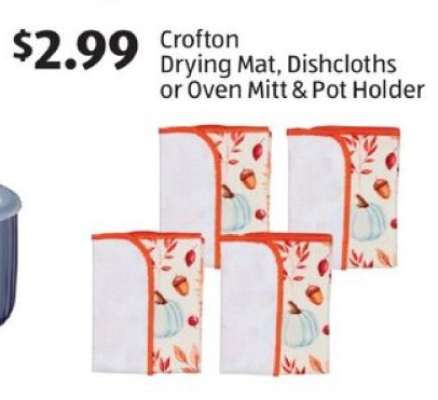 Crofton Drying Mat, Dishcloths or Oven Mitt & Pot Holder