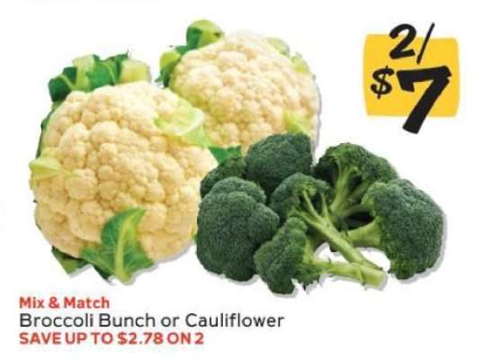 Broccoli Bunch or Cauliflower