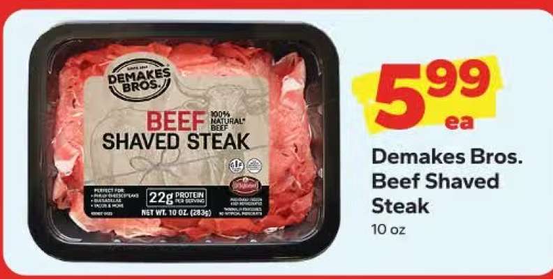 Demakes Bros. Beef Shaved Steak