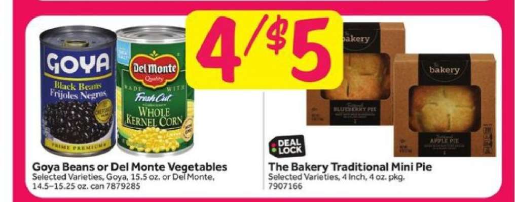 Goya Beans or Del Monte Vegetables
