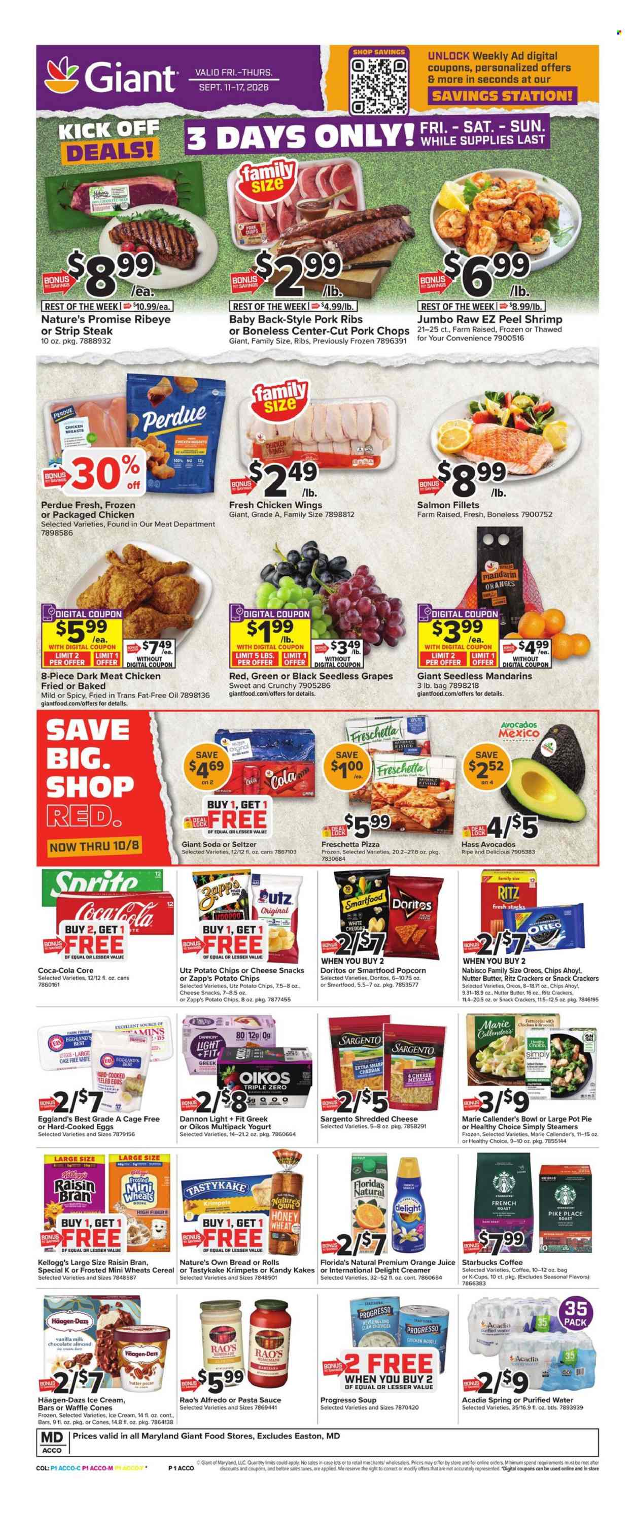 Giant Food ad  - 09.11.2026 - 09.17.2026. Page 1