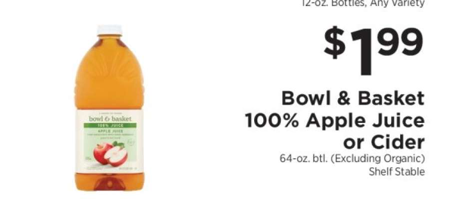 Bowl & Basket 100% Apple Juice or Cider