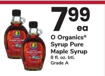O Organics Syrup Pure Maple Syrup