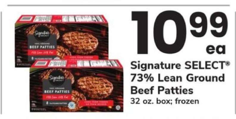 Signature SELECT 73% Lean Ground Beef Patties