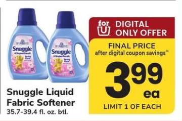 Snuggle Liquid Fabric Softener