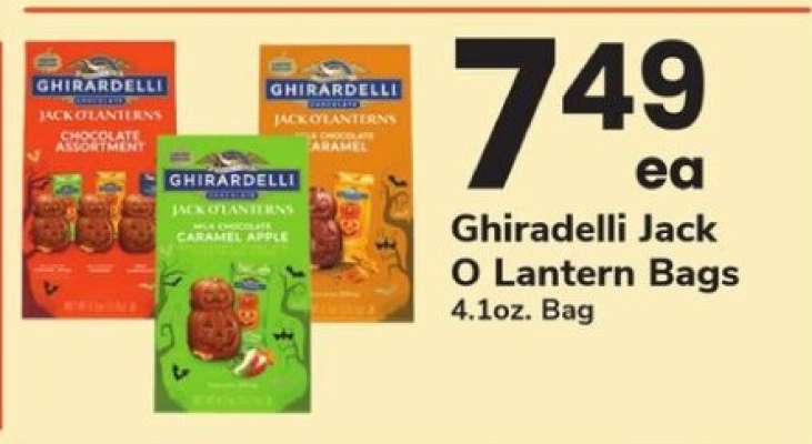 Ghiradelli Jack O Lantern Bags