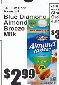 Blue Diamond Almond Breeze Milk