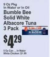 Bumble Bee Solid White Albacore Tuna 3 Pack