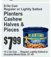 Planters Cashew Halves & Pieces