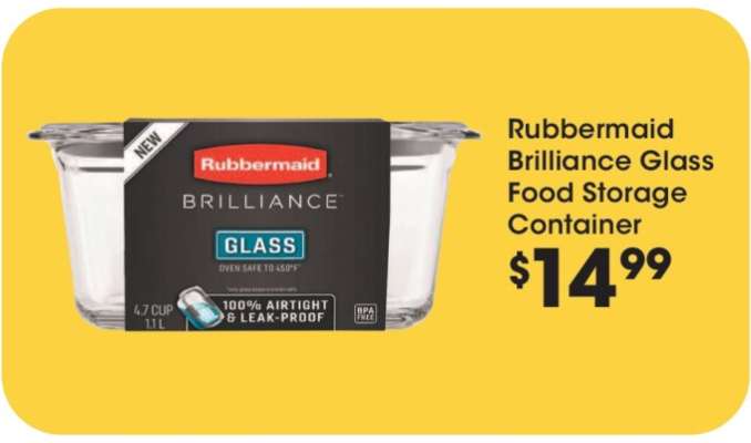 Rubbermaid Brilliance Glass Food Storage Container