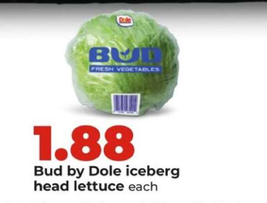 Bud by Dole iceberg head lettuce