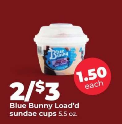 Blue Bunny Load’d sundae cups