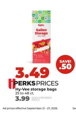 Hy-Vee storage bags