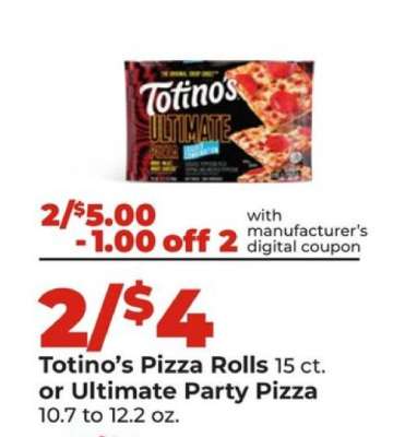 Totino’s Pizza Rolls or Ultimate Party Pizza
