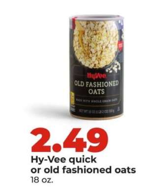 Hy-Vee quick or old fashioned oats