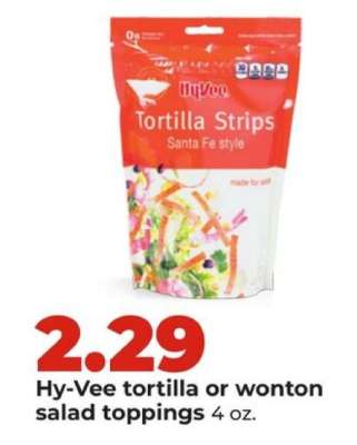 Hy-Vee tortilla or wonton salad toppings