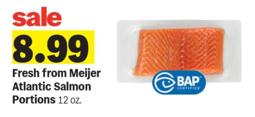 Fresh from Meijer Atlantic Salmon Portions