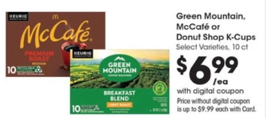 Green Mountain, McCafé or Donut Shop K-Cups