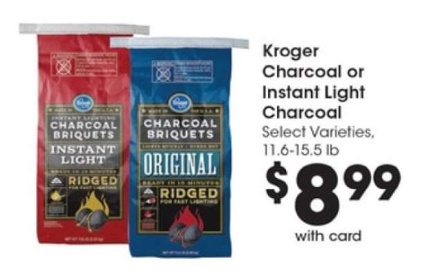 Kroger Charcoal or Instant Light Charcoal