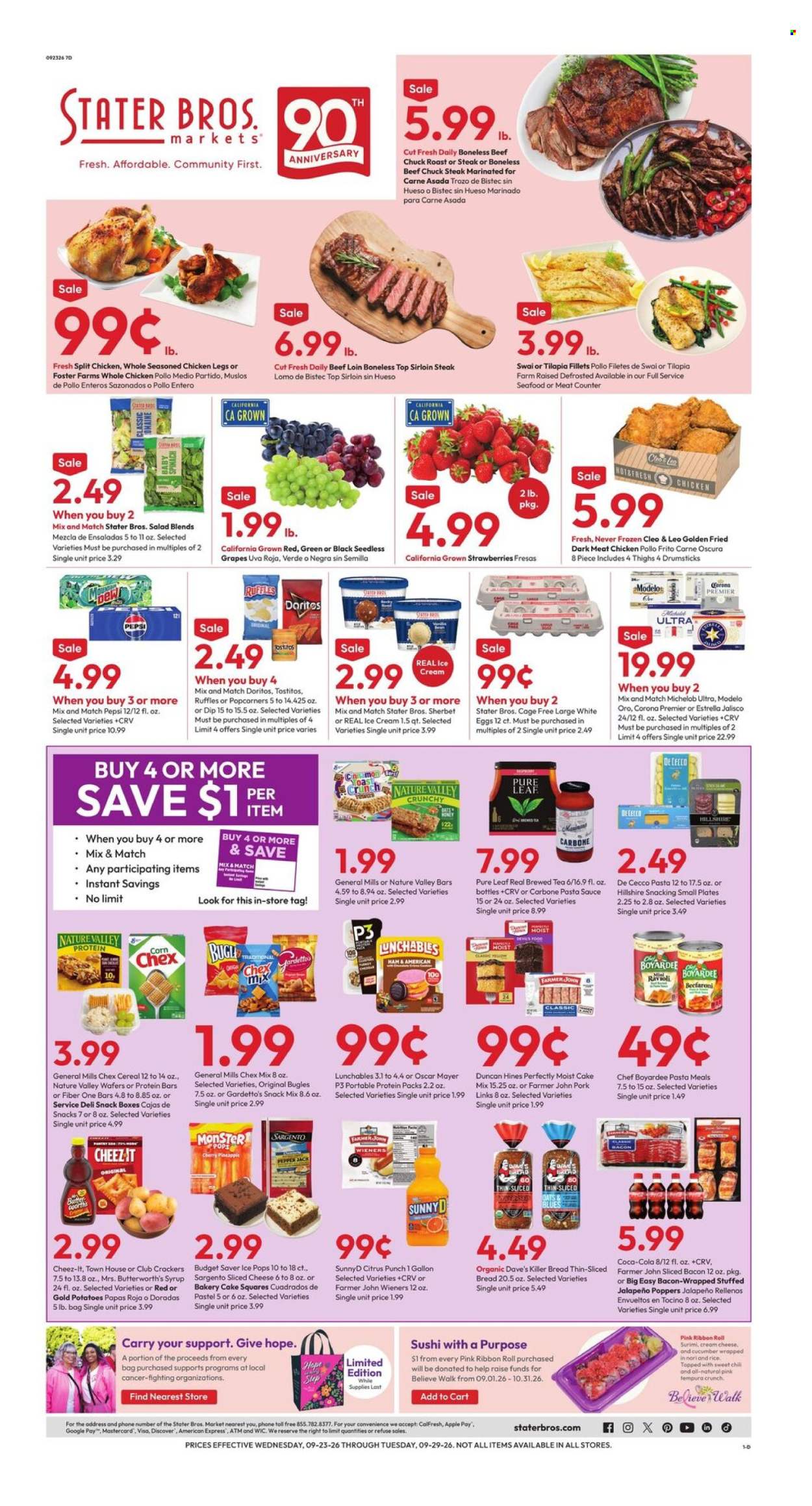 Stater Bros. ad  - 09.23.2026 - 09.29.2026. Page 1