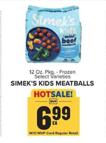 Simek's Kids Meatballs