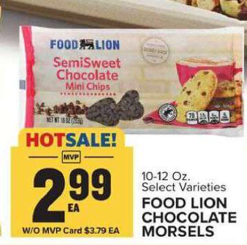 FOOD LION CHOCOLATE MORSELS
