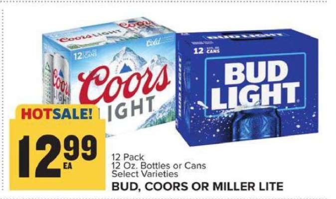 Bud, Coors or Miller Lite