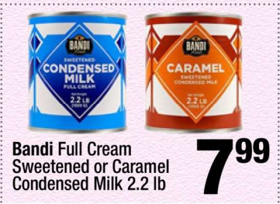 Bandi Full Cream Sweetened or Caramel Condensed Milk