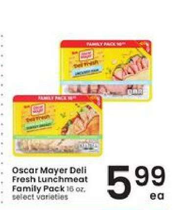 Oscar Mayer Deli Fresh Lunchmeat Family Pack