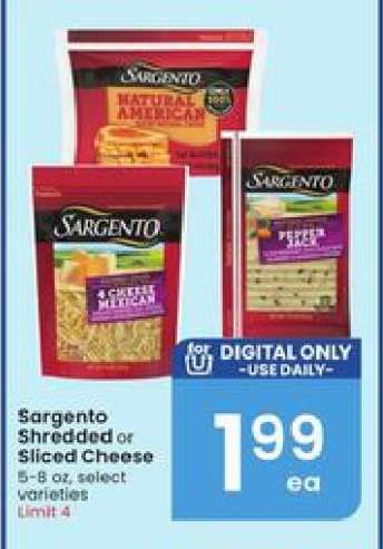 Sargento Shredded or Sliced Cheese