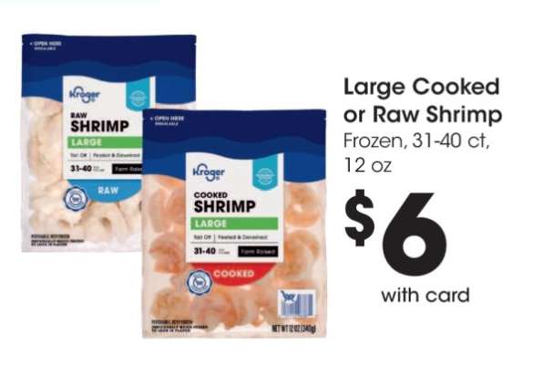 Large Cooked or Raw Shrimp