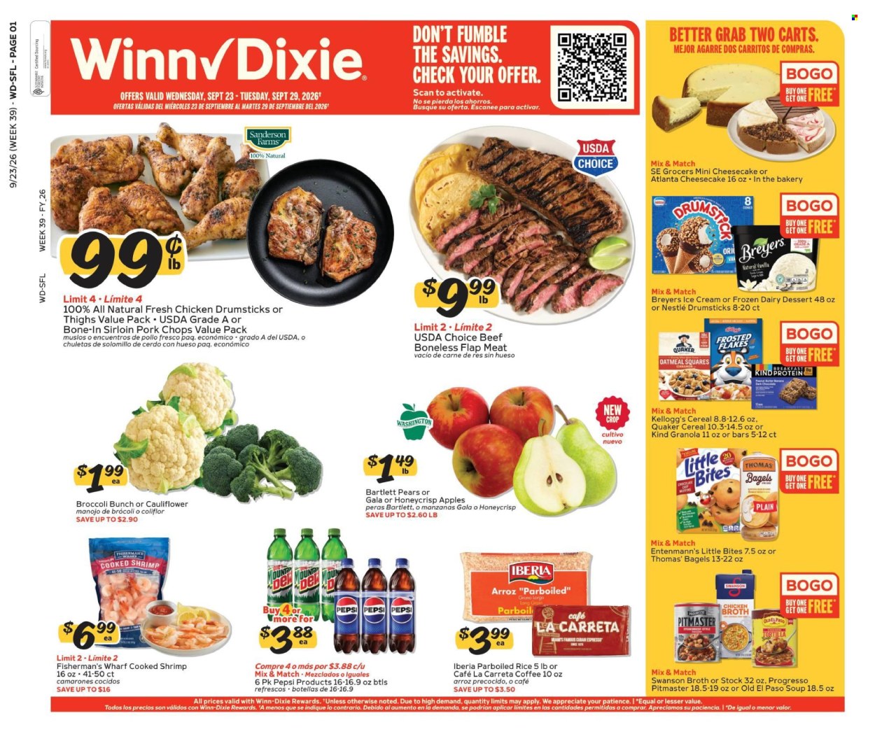 Winn Dixie ad  - 09.23.2026 - 09.29.2026. Page 1