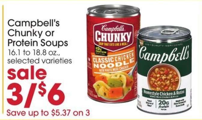 Campbell's Chunky or Protein Soups