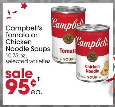 Campbell's Tomato or Chicken Noodle Soups