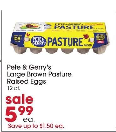 Pete & Gerry's Large Brown Pasture Raised Eggs