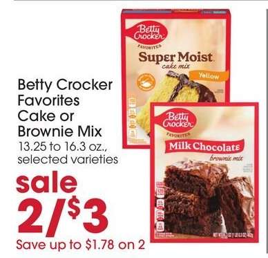 Betty Crocker Favorites Cake or Brownie Mix