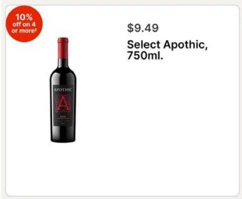 Select Apothic, 750ml